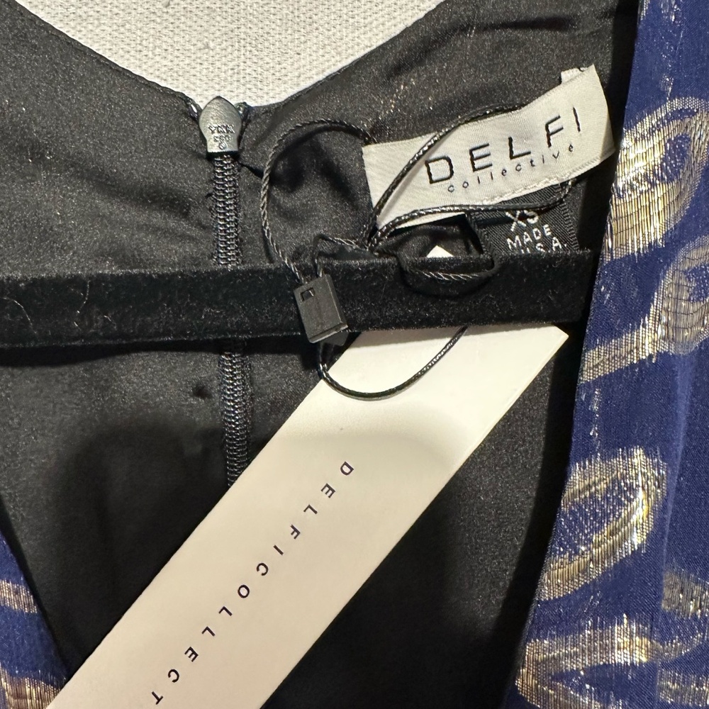 NWT Delfi Collective 100%  Silk Dress - size XS - Picture 6 of 7